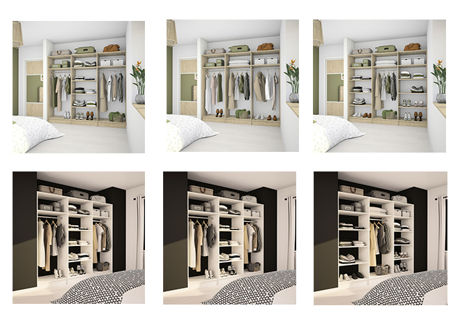 Kazed collection rangement à dimensions en largeur 3 espaces