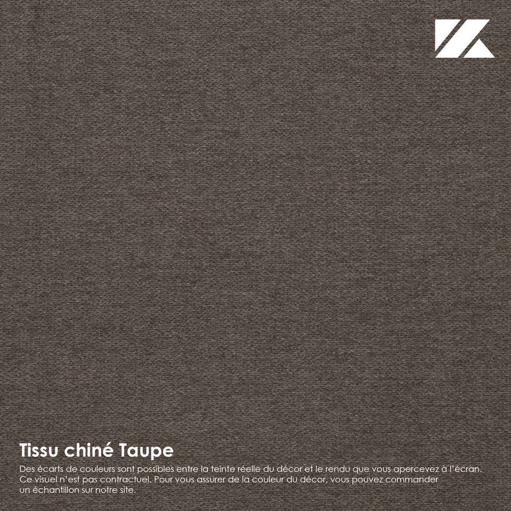 Tissu chiné taupe